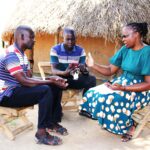 Our REAL Fathers Project Manager (right) engaging community leaders at Opot in Ngora District.